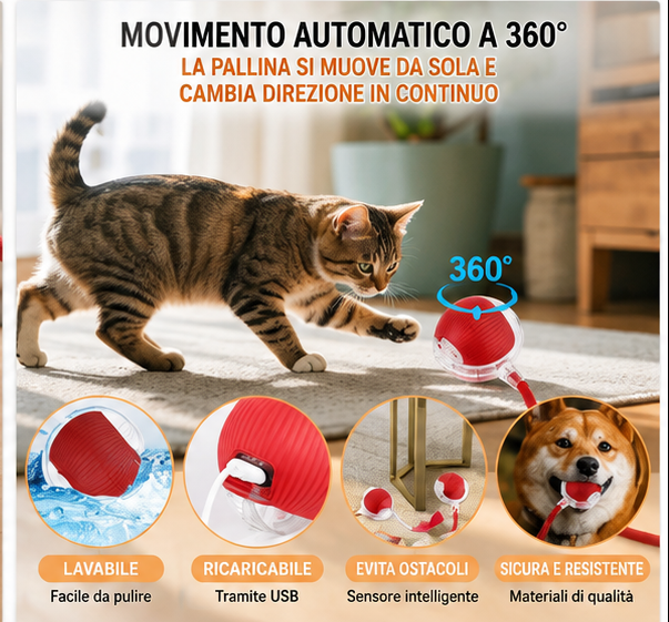 PurrBall™ – Palla Interattiva Smart per Gatti