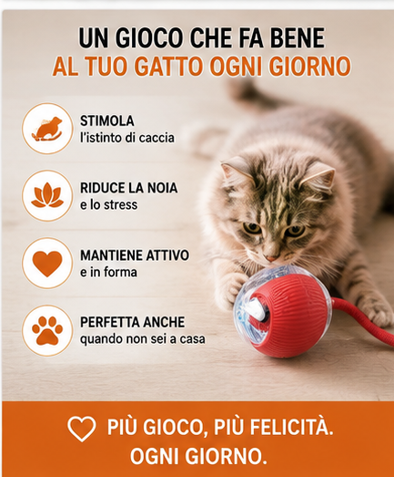 PurrBall™ – Palla Interattiva Smart per Gatti